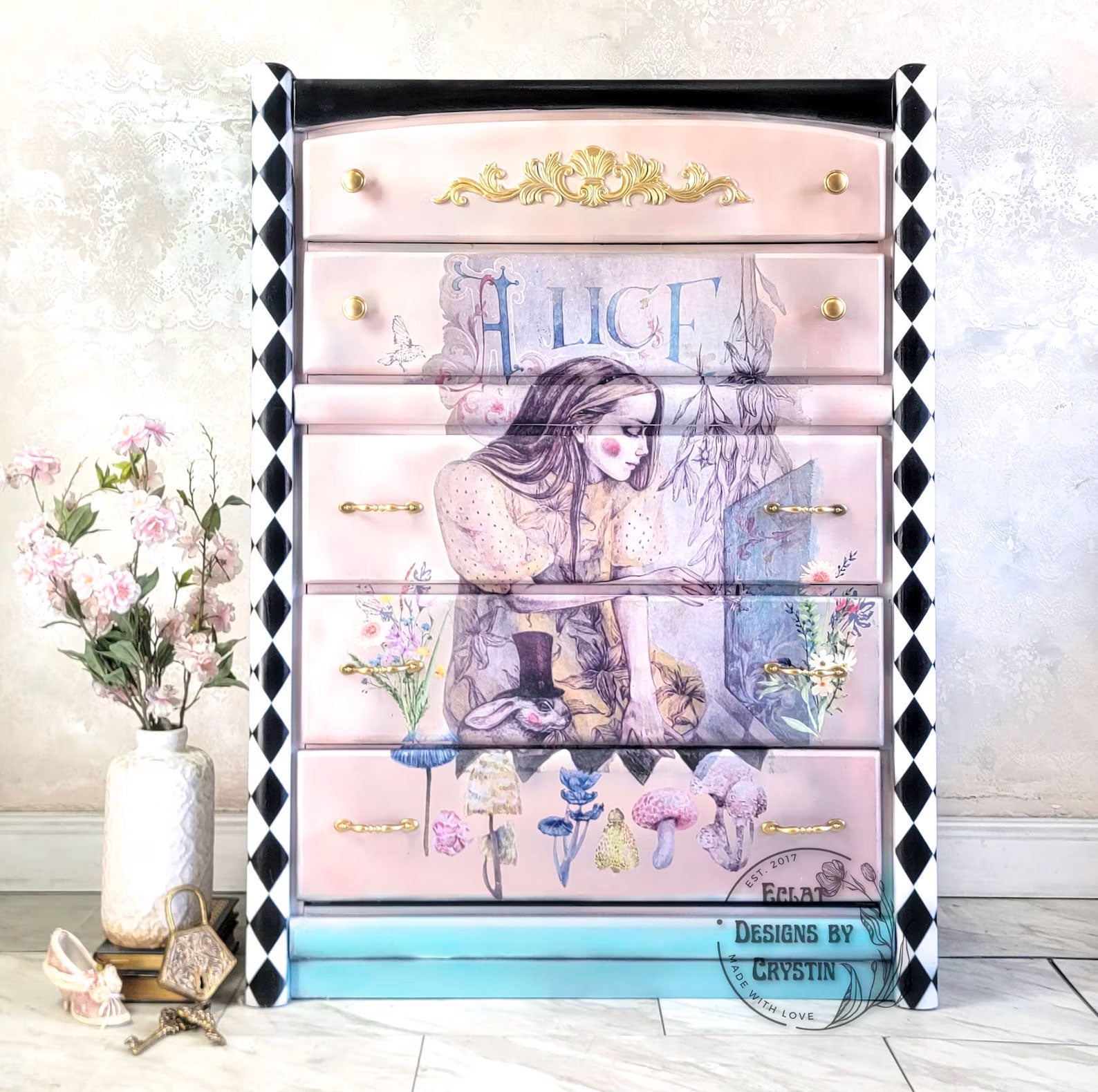 Alice in Wonderland Dresser – Eclat Designs by Crystin