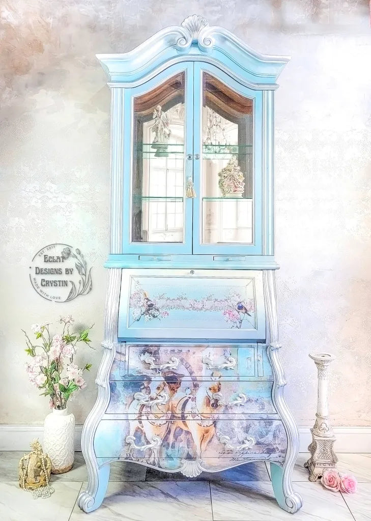 About My Custom Bombe Secretary Desk with Hutch