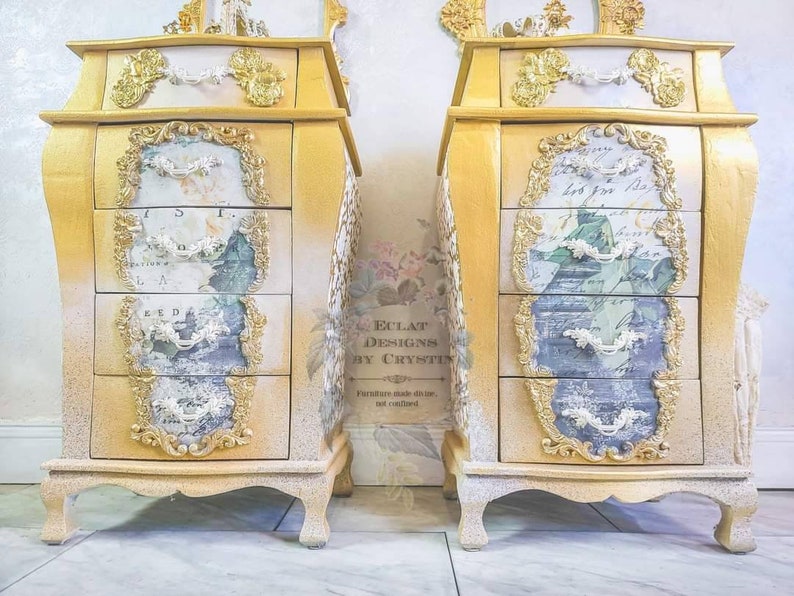 About My Sunshine Rococo Bombe Nightstands