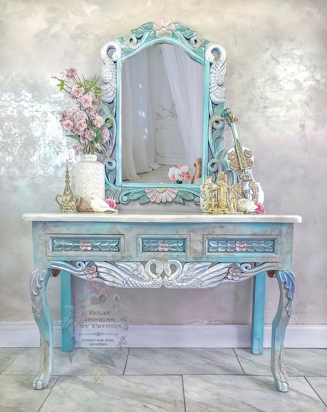 About My Swan Lake Foyer Table