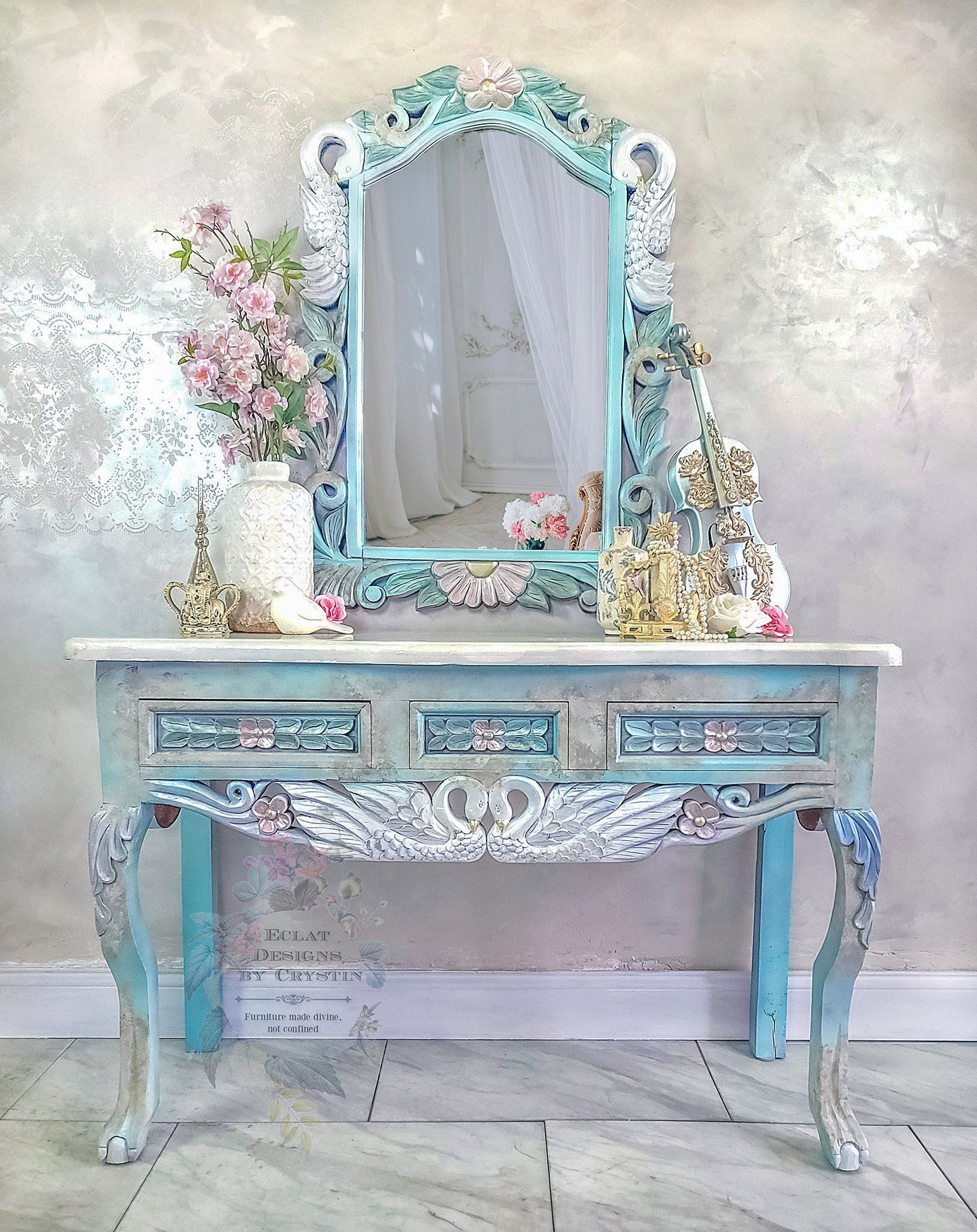 About My Swan Lake Foyer Table