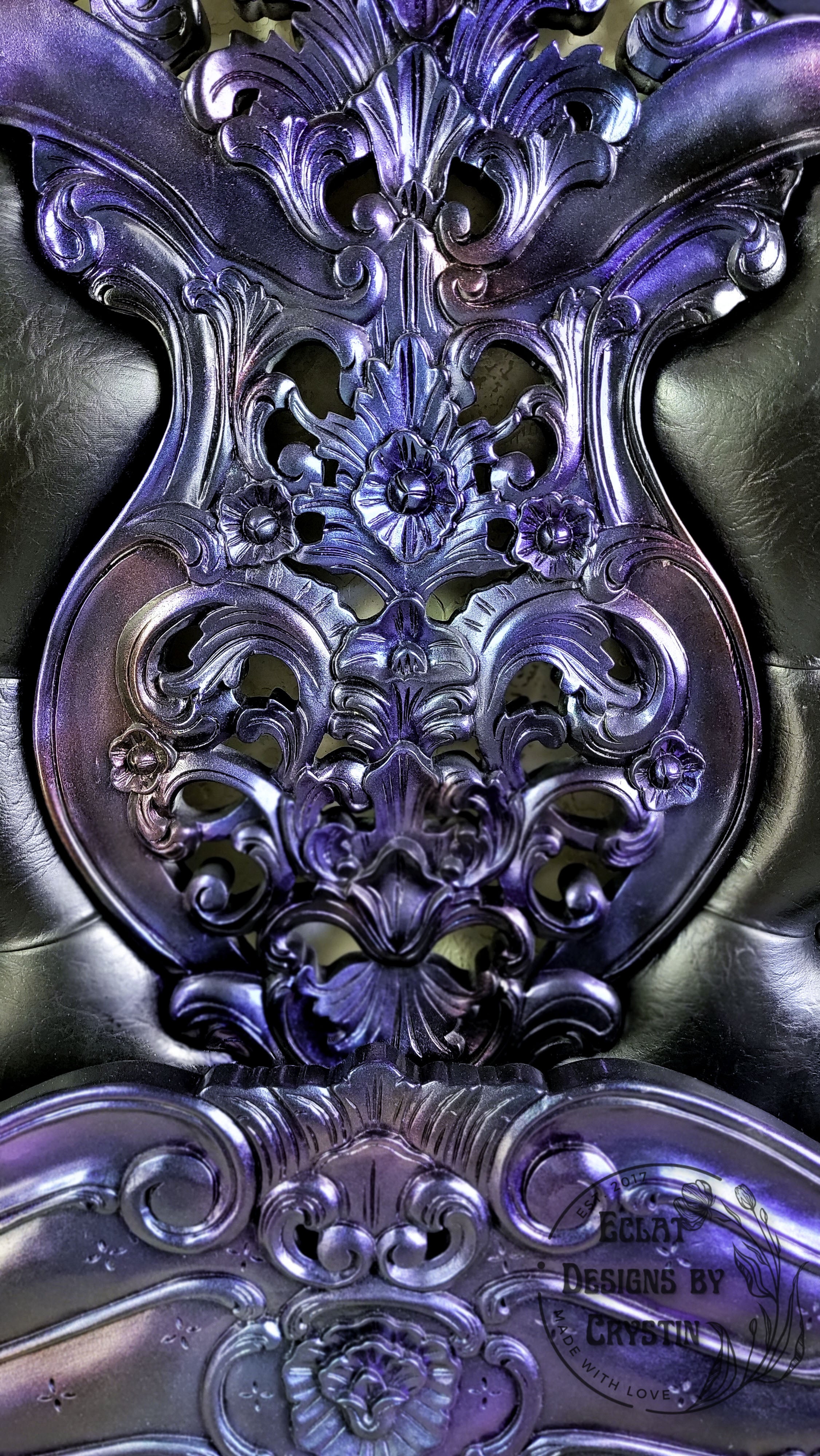 Gothic Carnival Glass Mermaid King Bedframe