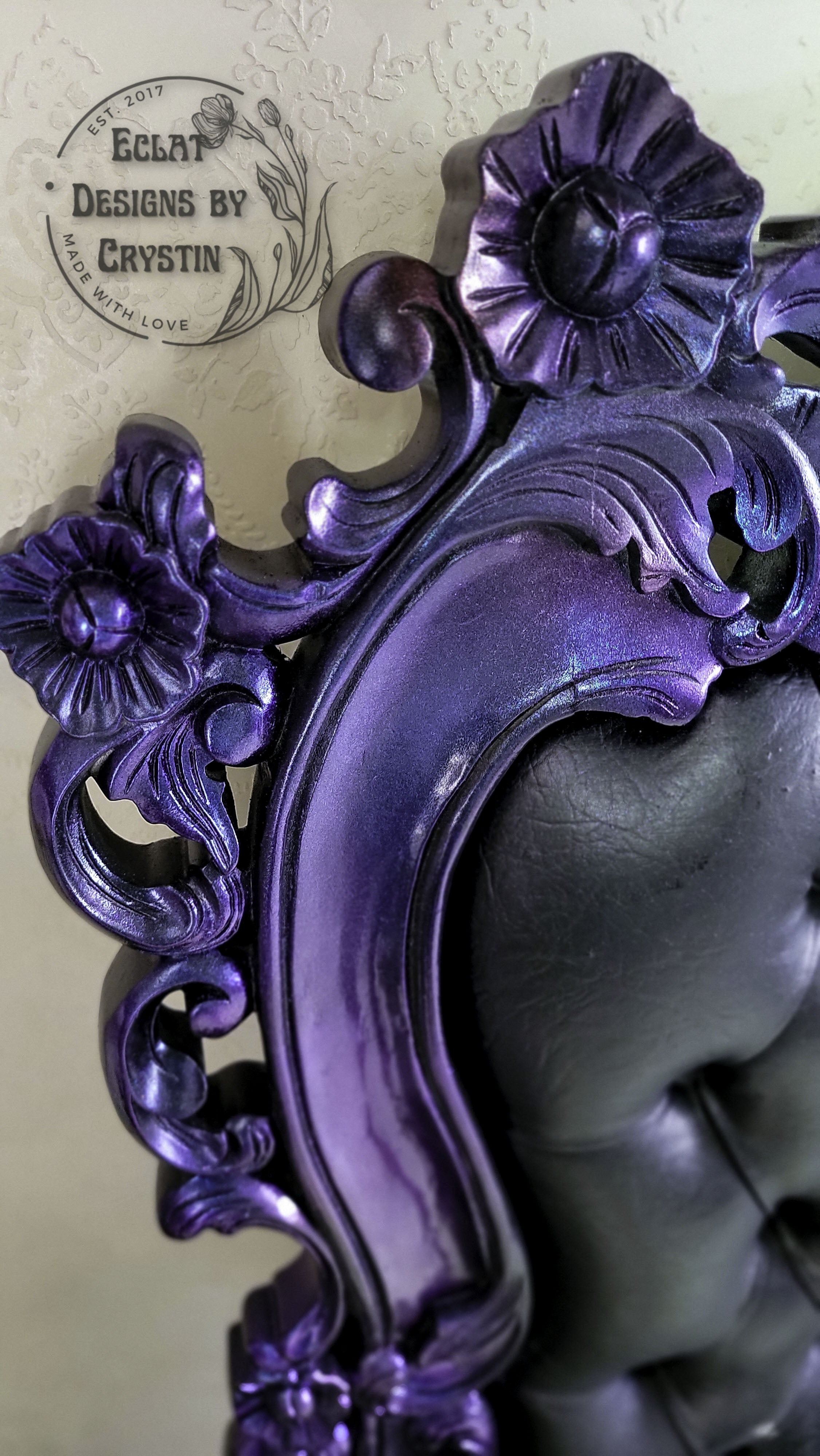 Gothic Carnival Glass Mermaid King Bedframe