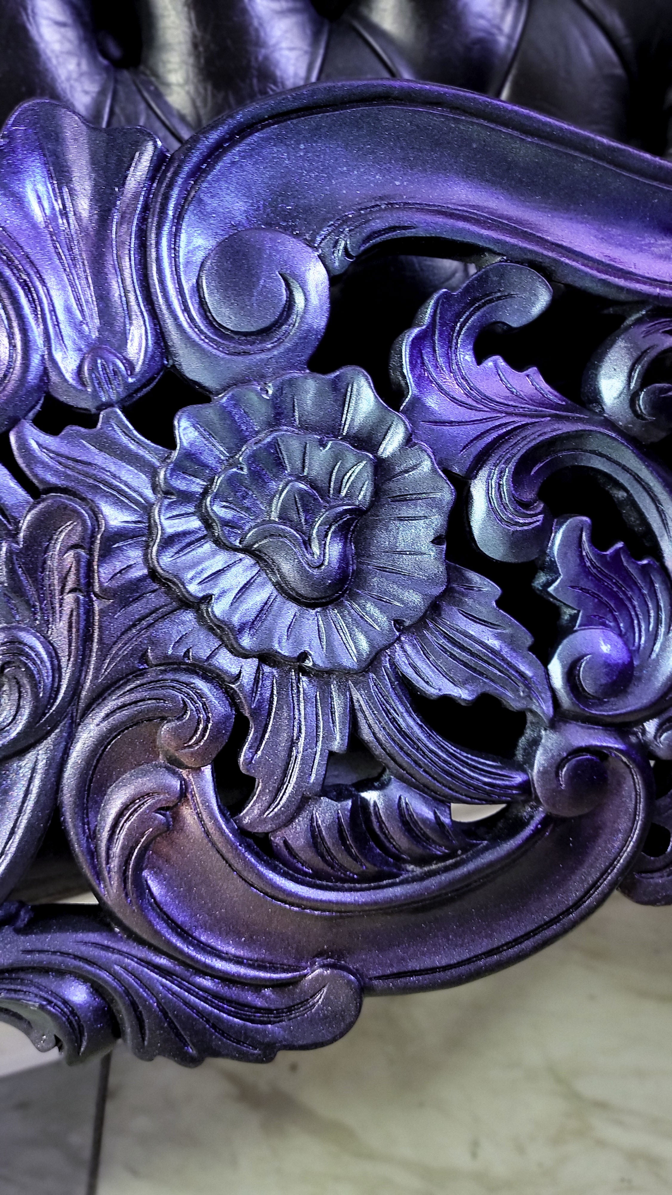 Gothic Carnival Glass Mermaid King Bedframe