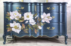 Custom Magnolia Teal French Provincial Dresser