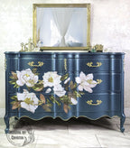 Custom Magnolia Teal French Provincial Dresser