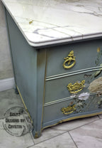 Vintage Botanical Floral Dresser