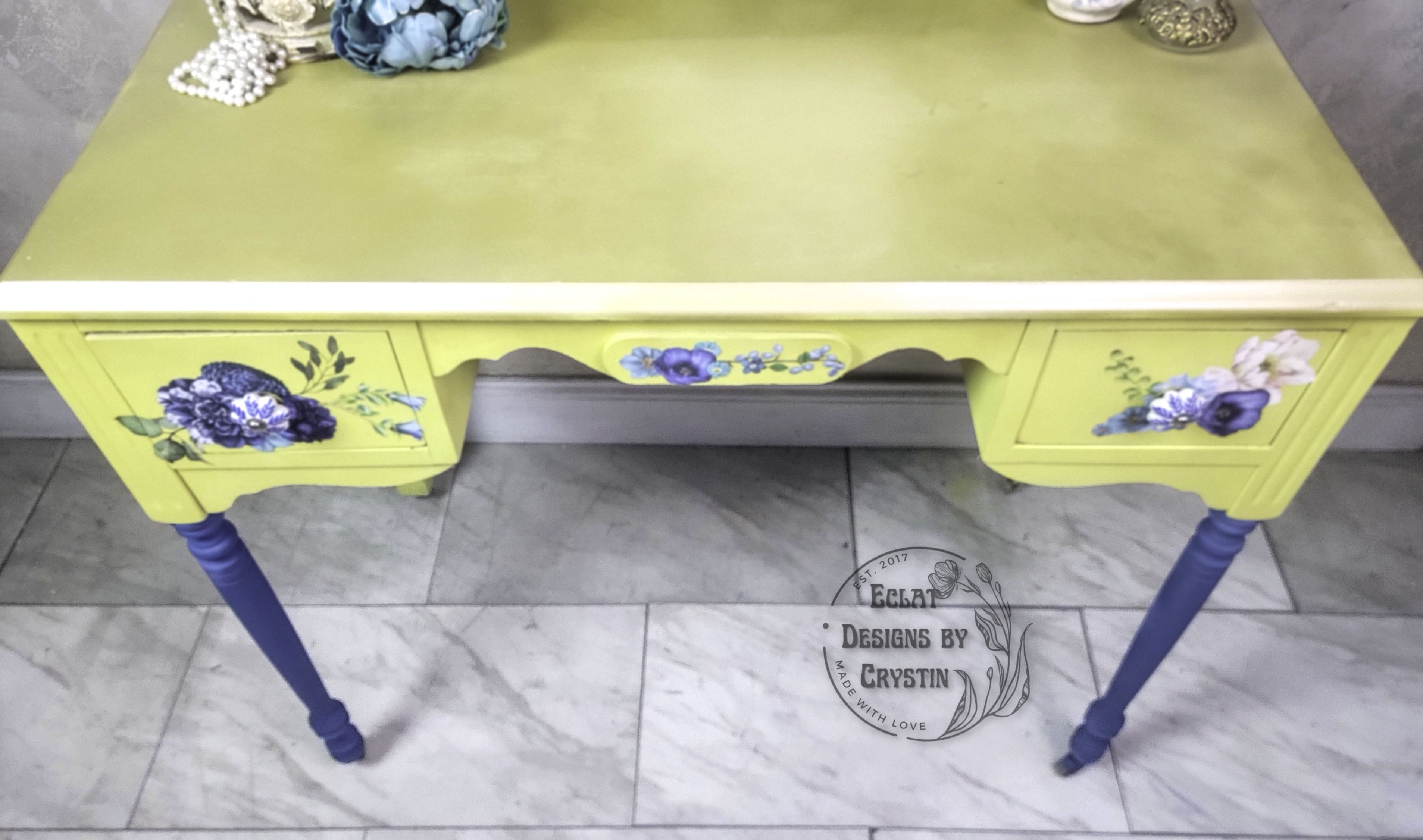 Yellow Vanity with Mirror