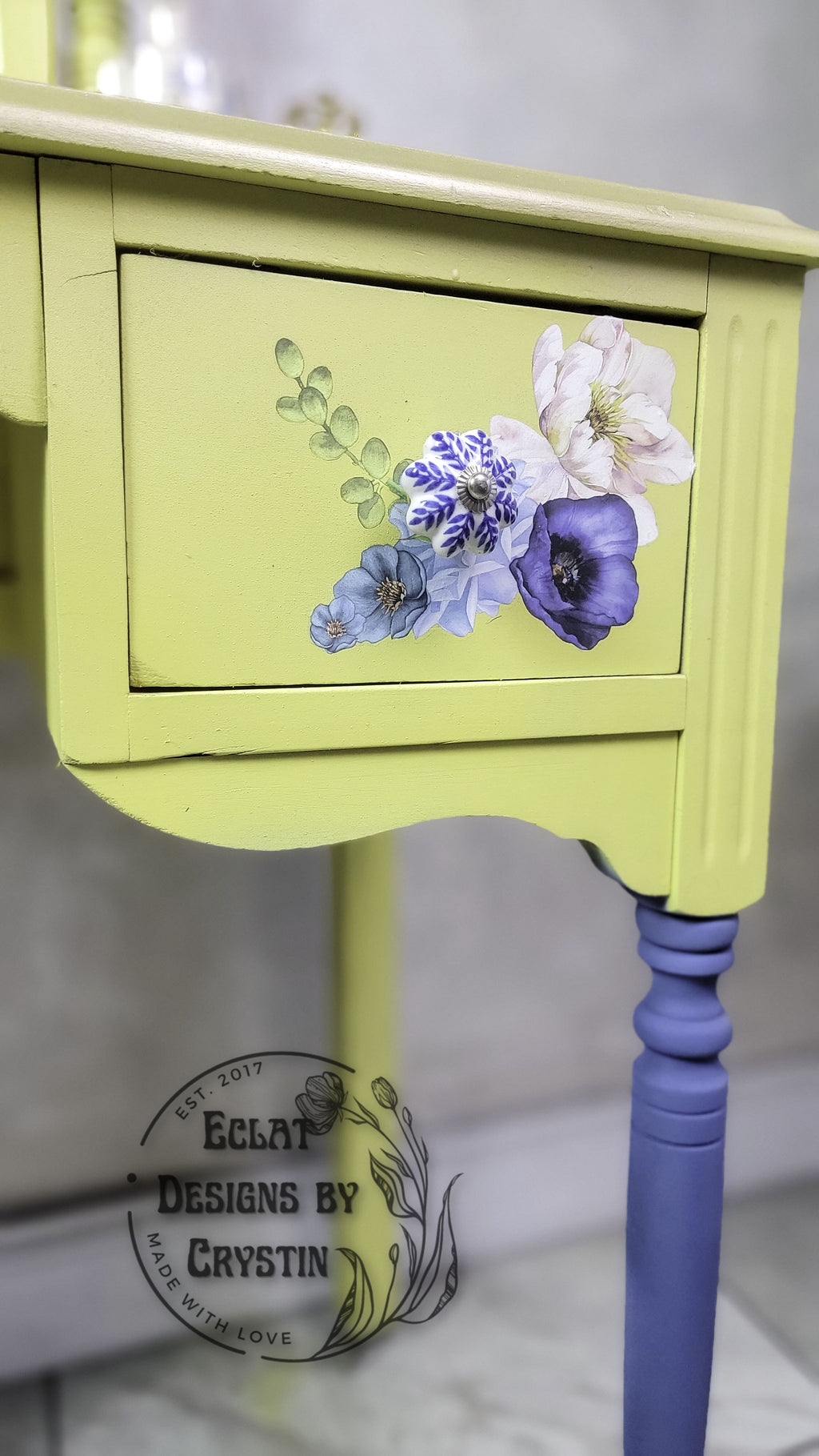 Yellow Vanity with Mirror