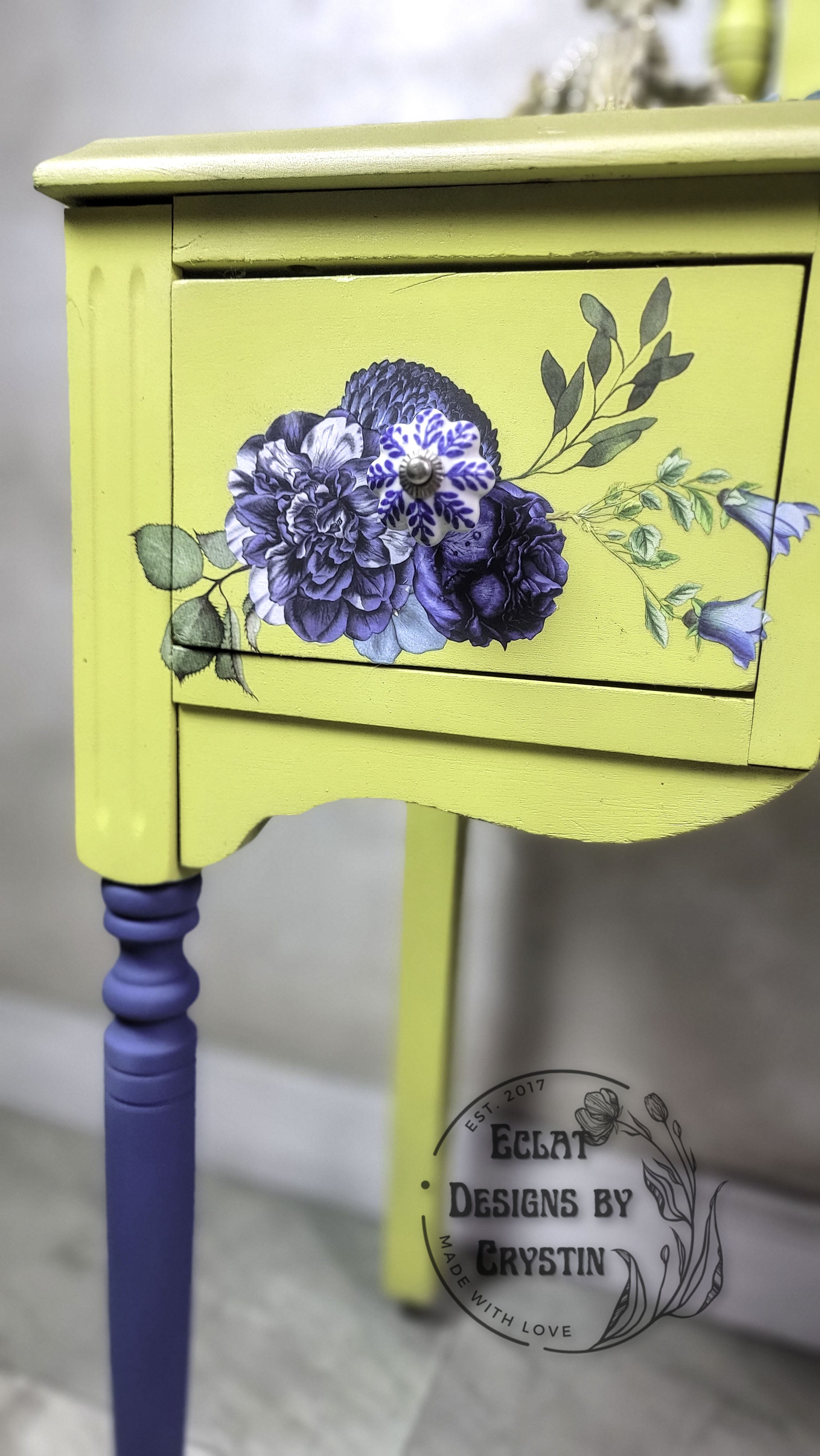 Yellow Vanity with Mirror