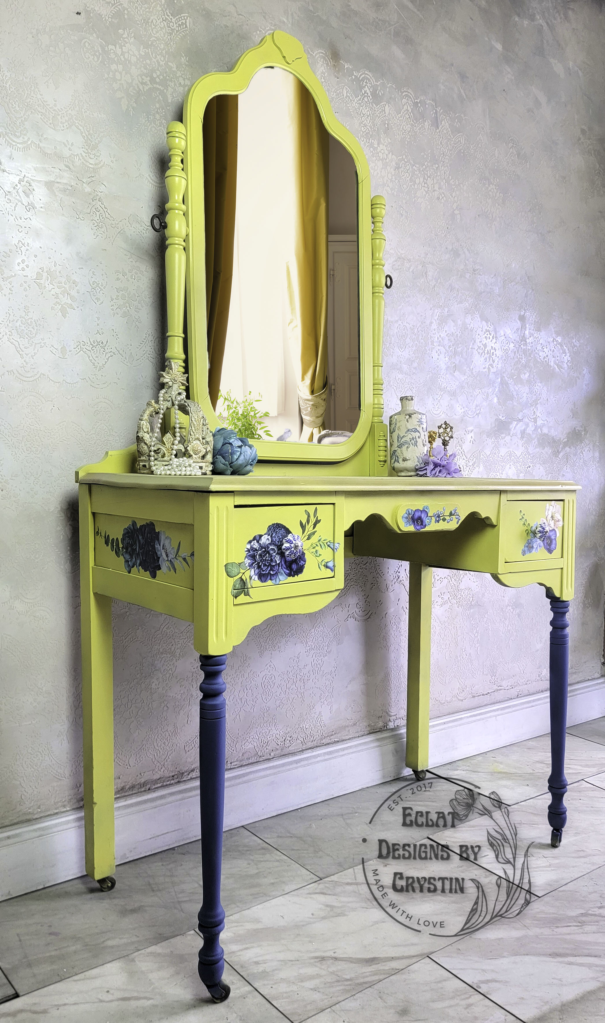 Yellow Vanity with Mirror