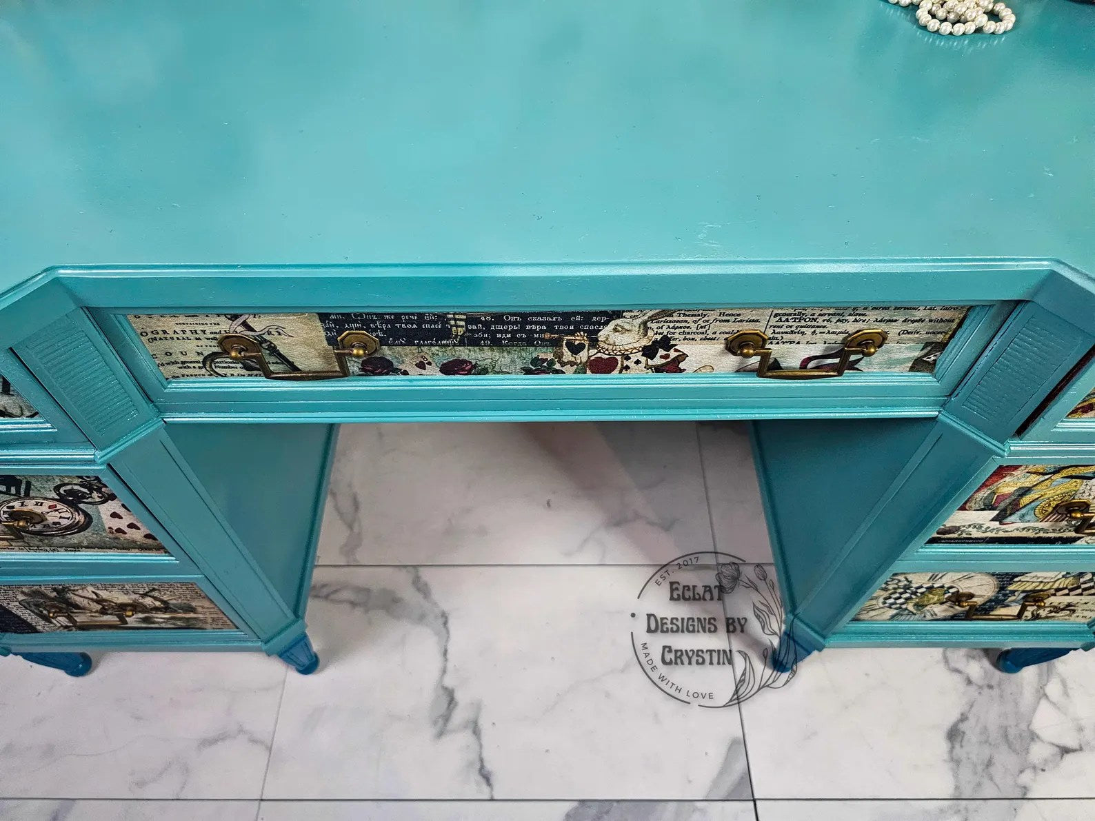 Alice in Wonderland Blue Vanity