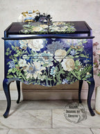 Cerulean Blooms Secretary Desk