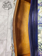 Cerulean Blooms Secretary Desk