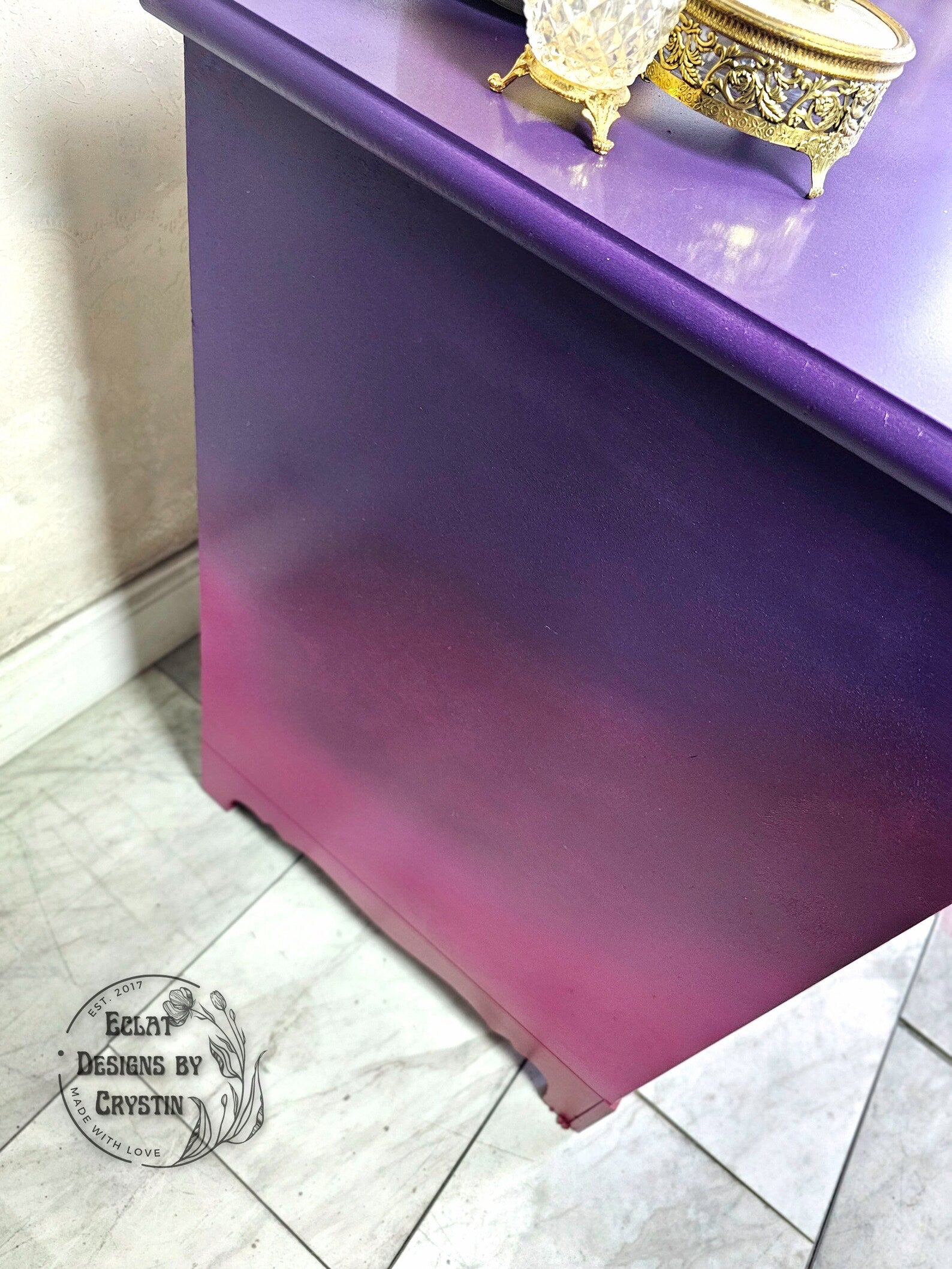 Fuchsia Ombre Office Desk