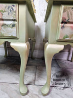 Green Floral End Tables