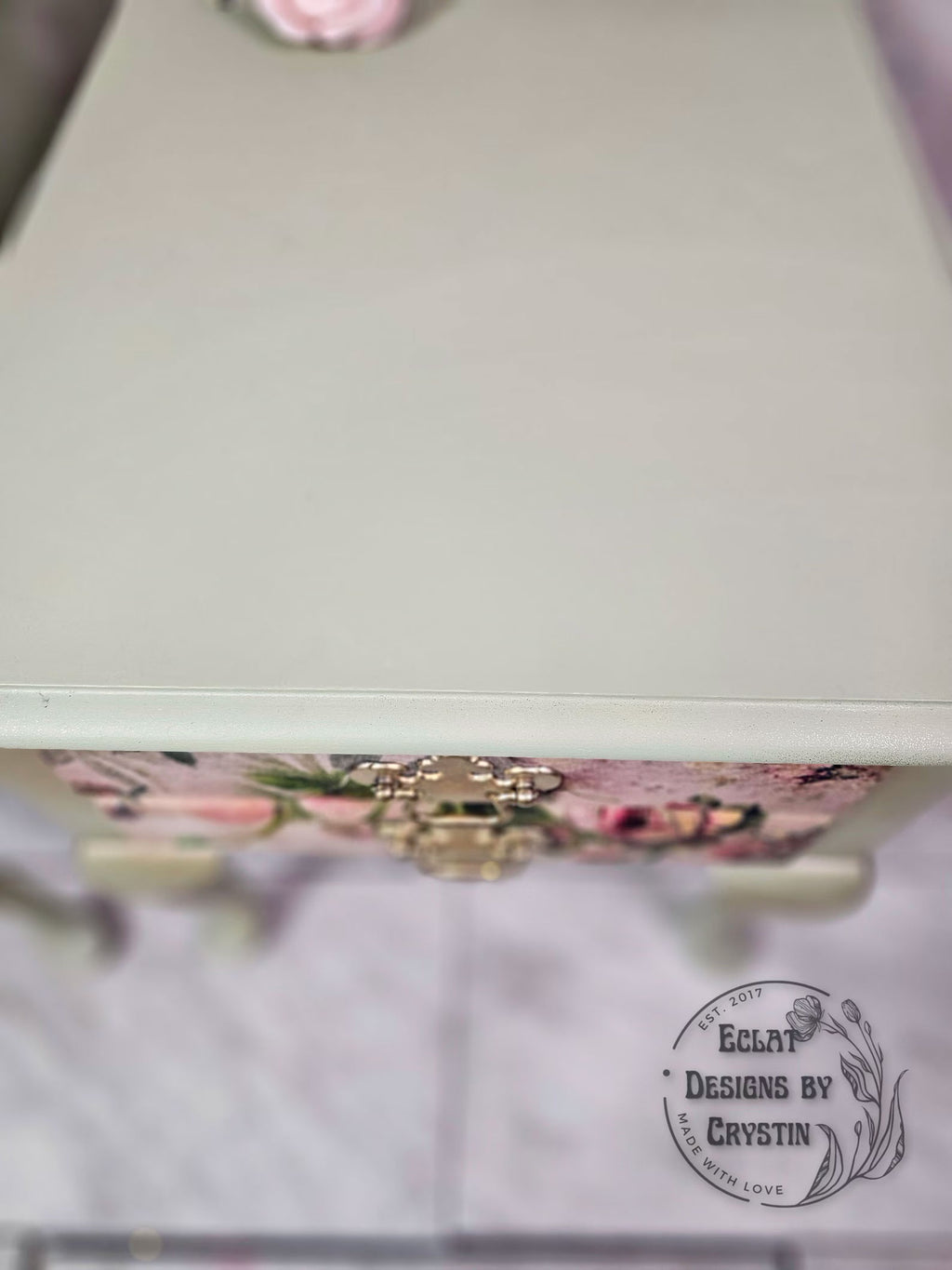 Green Floral End Tables