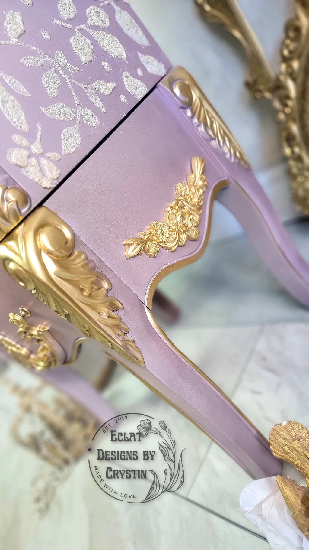 Lavender Love Bird Jewelry Armoire