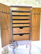 Lavender Spring Floral Jewelry Armoire