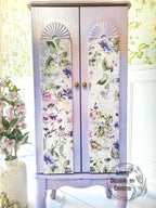 Lavender Spring Floral Jewelry Armoire