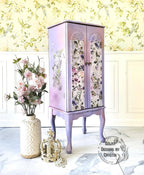 Lavender Spring Floral Jewelry Armoire
