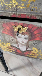 Medieval Red and Black Queen Nightstands