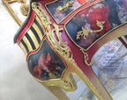 Red Baroque Bombe Commode