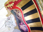 Red Baroque Bombe Commode