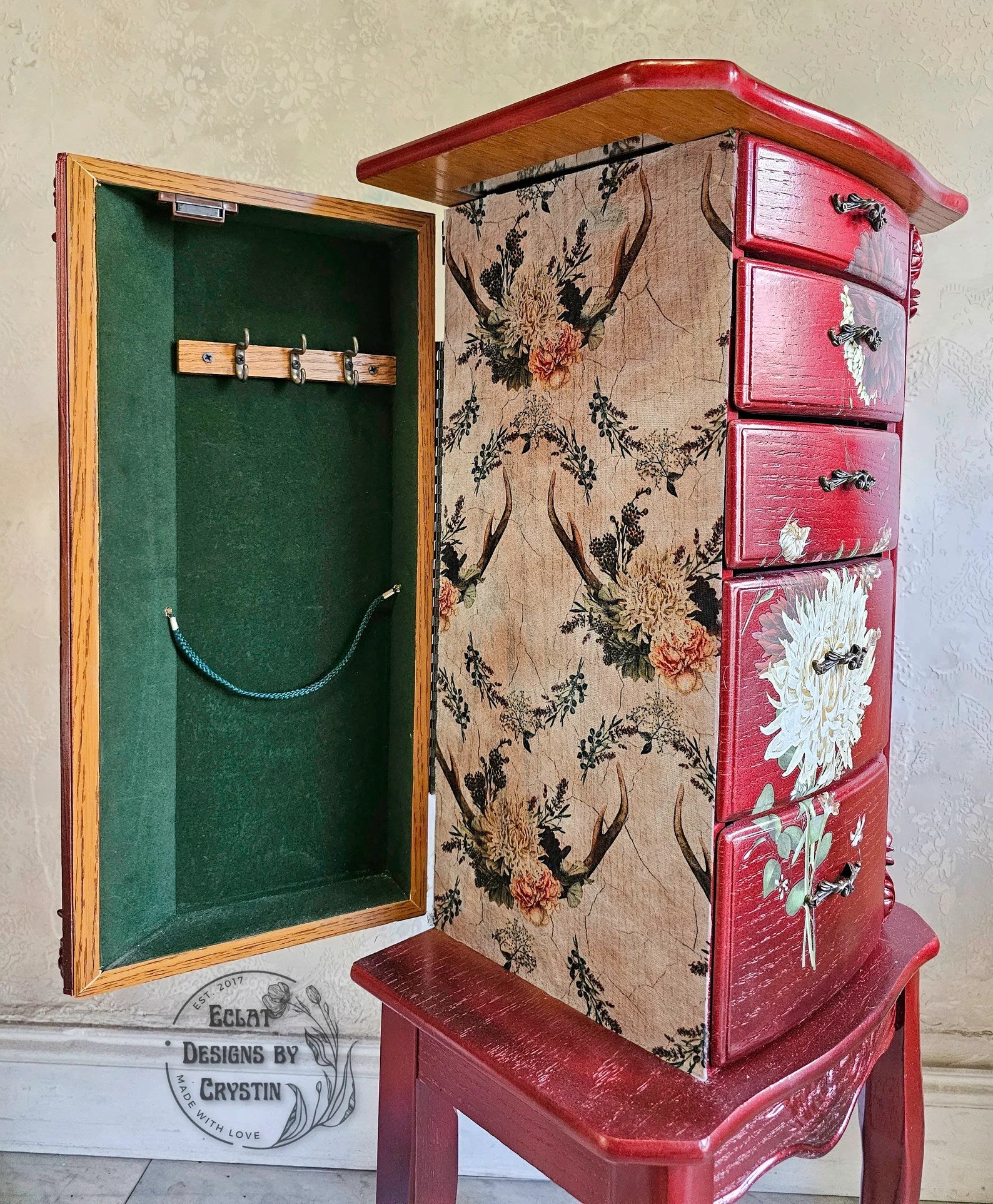 Red Romance Jewelry Armoire
