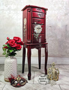 Red Romance Jewelry Armoire