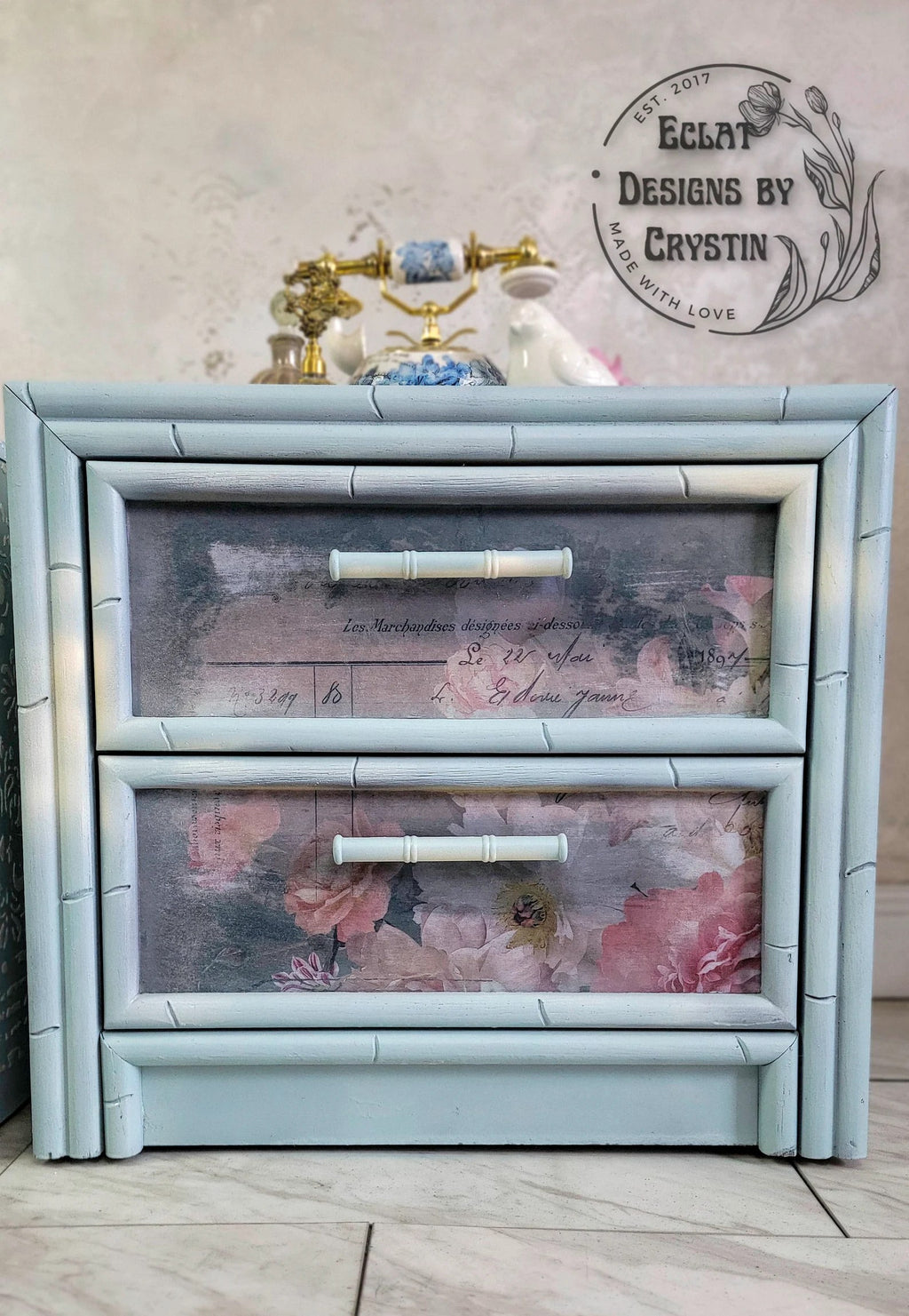 Romantic Floral Nightstands