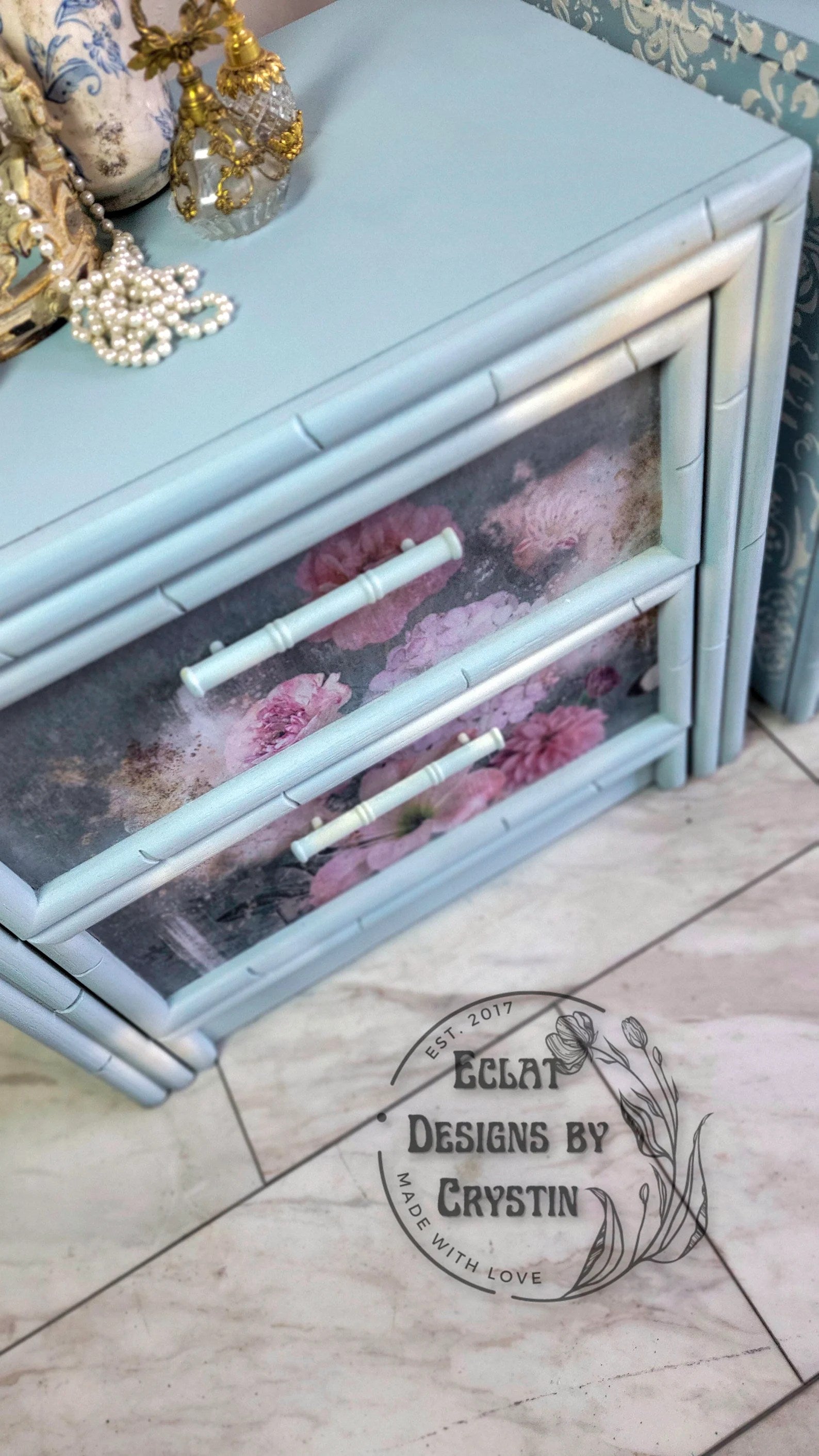 Romantic Floral Nightstands