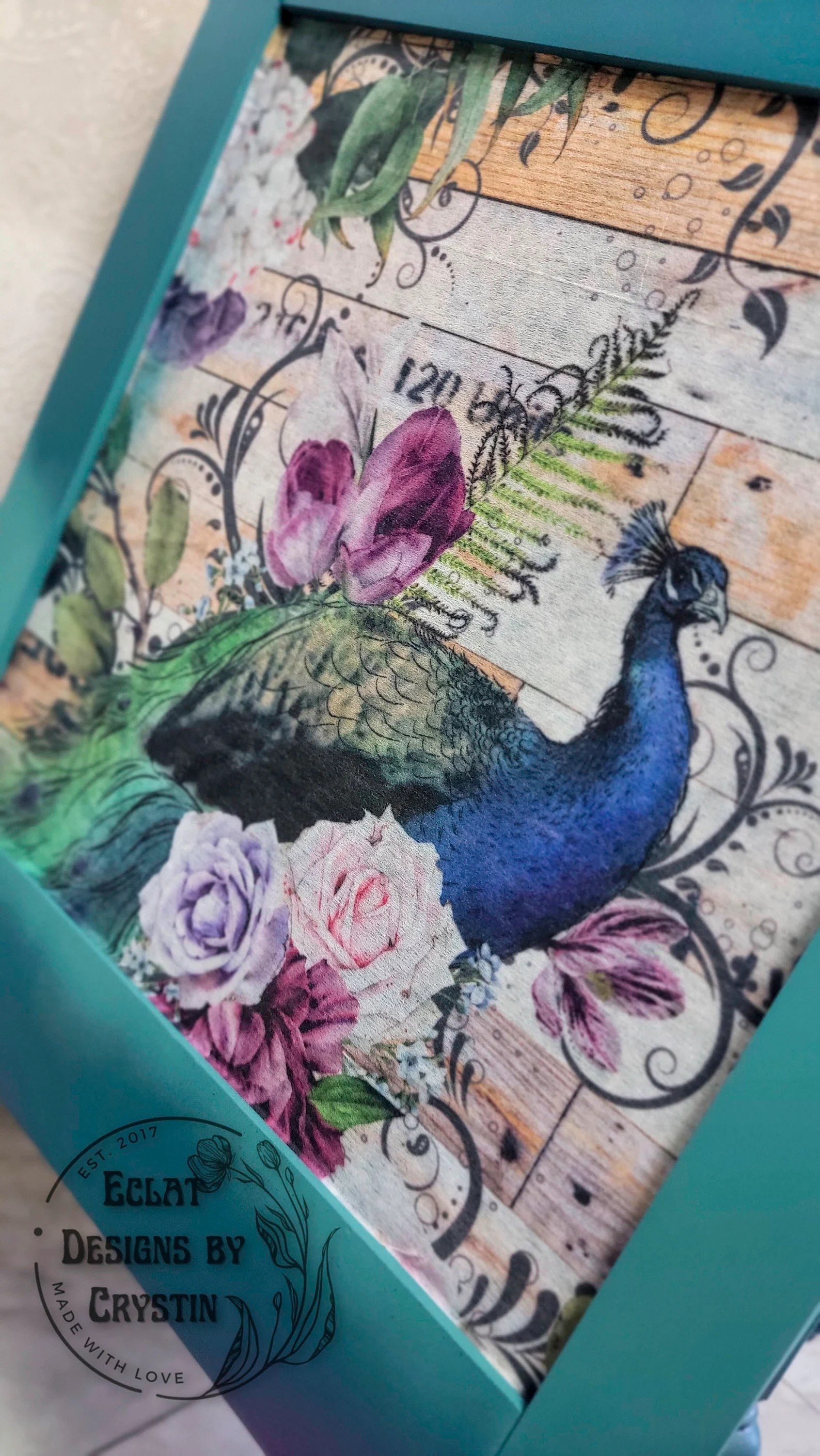 Whimsical Peacock Vanity