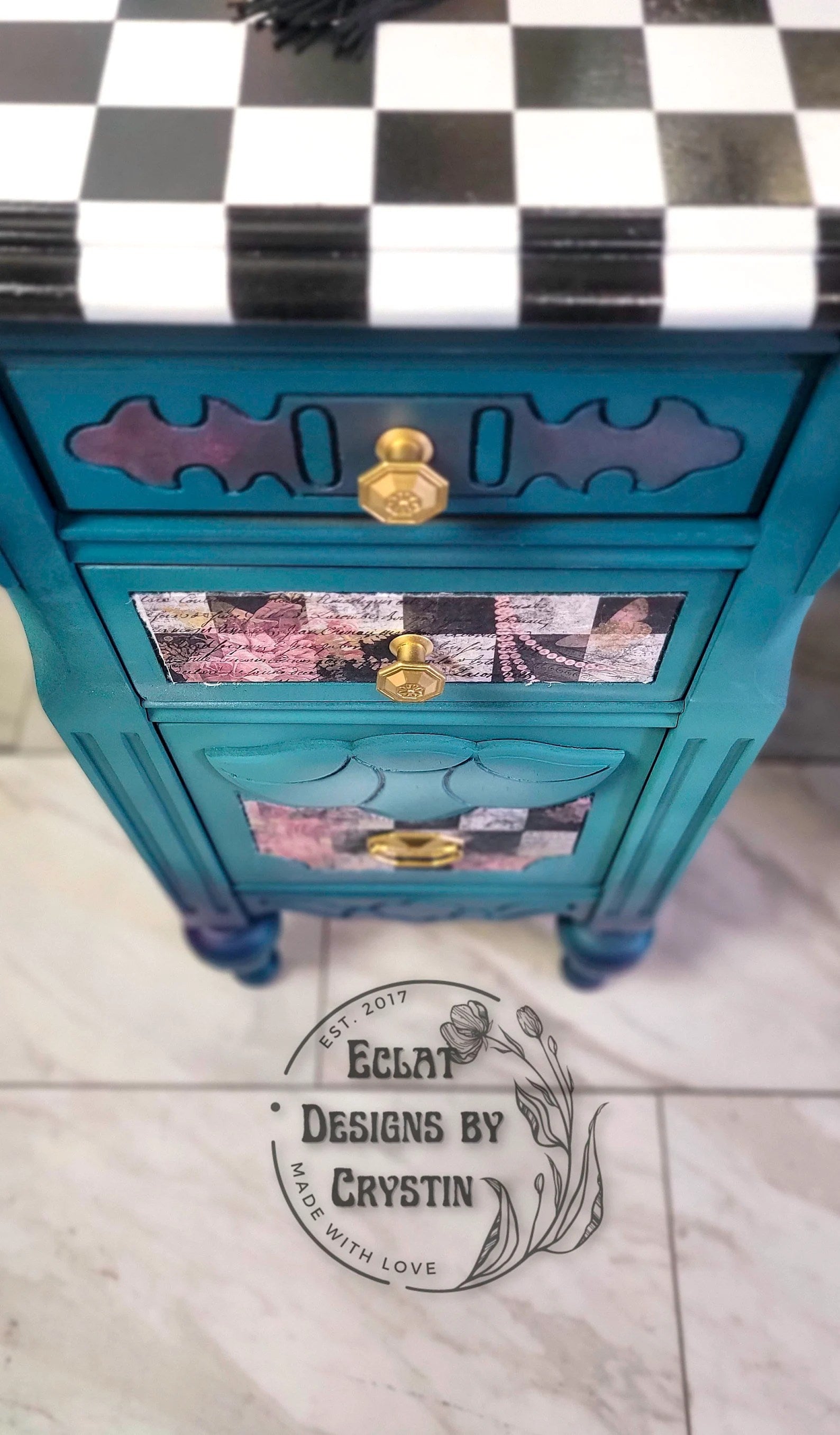 Whimsical Peacock Vanity