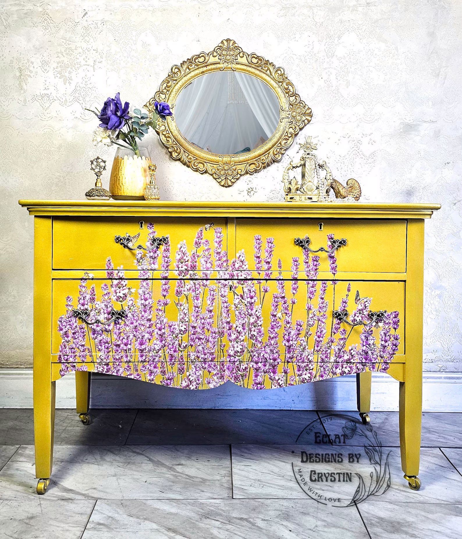 Yellow Lavender Dresser